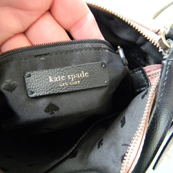 KATE SPADE DAWN NYLON MAUVE PINK CROSSBODY BAG LEATHER TRIM - Picture 8 of 8